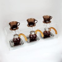 ดริปสเตชั่น อะคริลิค กรองกาแฟ 3 ถ้วย 3 Groups Acrylic Drip station 